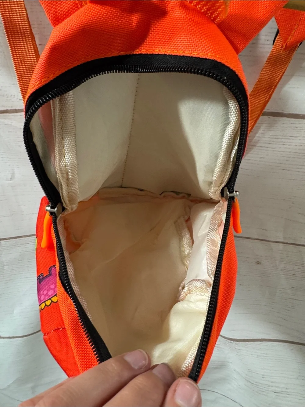 Kids Orange Dinosaur Backpack with Green Spikes - Cute School Bag